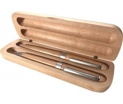 Drewniany zestaw długopis i roller INDIANAPOLIS 0614