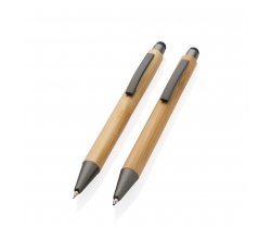 Bambusowy zestaw piśmienny, długopis i ołówek P611.109
