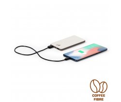 Power bank 5000 mAh z łusek kawowych i bawełny z recyklingu V1211