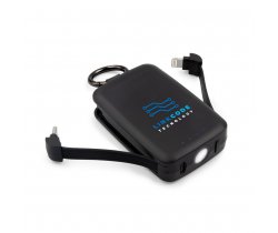 Power bank 4000 mAh, karabińczyk i lampka 1W | Dimetrice VA109