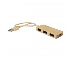 Bambusowy hub USB i USB typu C B'RIGHT | Kenzie V7283