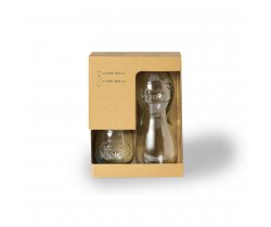 Zestaw 2 szklanek 400 ml i szklana butelka 1 L V7207