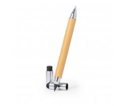 Bambusowy długopis 2 w 1, "wieczny" ołówek, touch pen V1320