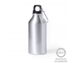 Butelka sportowa 400 ml z aluminium z recyklingu, karabińczyk V1065