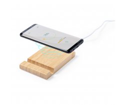 Bambusowa ładowarka bezprzewodowa 5W, stojak na telefon, stojak na tablet V0157