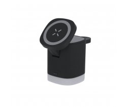 Magnetyczna ładowarka bezprzewodowa 15W z RABS, 3 w 1, stojak na telefon VA603