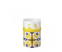 KUBEK RING MUG, YELLOW FOLKLORIC