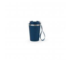 SPITZ. Kubek podróżny ze stali nierdzewnej (w 90% pochodzącej z recyklingu) i zewnętrzną ścianką z PP, z matowym wykończeniem 440 ml 94377