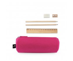 NOMAD. Wielofunkcyjne etui z filcu pochodzącego z recyklingu (100% rPET) z linijką, ołówkami, gumką i temperówką 11196