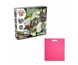 2 in 1 Fossil Excavation Kit IV. Gra edukacyjna dostarczany z torebką prezentową z włókniny (80 g / m²) 35826