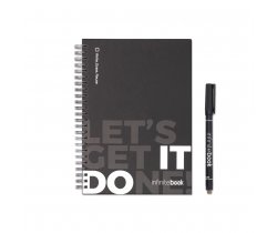 STARTER KIT INFINITEBOOK. Zestaw „Infinitebook” w twardej oprawie, 1 zestaw do czyszczenia, 1 marker i 1 uchwyt na długopis 33211