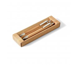 GREENY. Zestaw długopis i ołówek automatyczny, bambus 81162