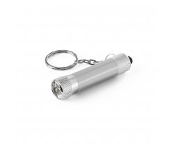RE-LERGAN. Aluminiowy brelok do kluczy (92% z recyklingu) z latarką LED z 3 diodami 95092