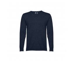 THC MILAN. Męski sweter V-neck z bawełny i poliamidu 30149