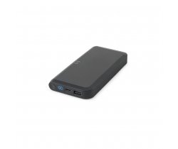 BECKER 10. Power bank o pojemności 10 000 mAh wykonany z ABS pochodzącego z recyklingu (100% rABS) z superszybką ładowarką bezprzewodową o mocy 15 W 97214