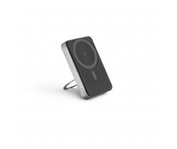 WARSHEL 10. Magnetyczny power bank 10 000 mAh z superszybką ładowarką bezprzewodową 15 W z recyklingowanego ABS (100% rABS) z podstawką 97143