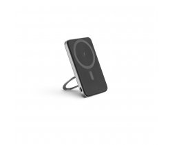 WARSHEL 5. Magnetyczny power bank 5'000 mAh z superszybką ładowarką bezprzewodową 15 W z recyklingowanego ABS (100% rABS) z podstawką 97142