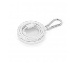 JEMISON. Kabel USB-C do USB-C z oplotem (60 W), wykonany z tworzywa ABS, stali nierdzewnej, aluminium i poliestru 97222