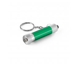 RE-LERGAN. Aluminiowy brelok do kluczy (92% z recyklingu) z latarką LED z 3 diodami 95092