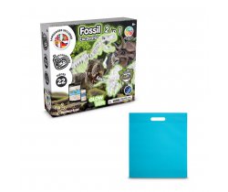 2 in 1 Fossil Excavation Kit IV. Gra edukacyjna dostarczany z torebką prezentową z włókniny (80 g / m²) 35826