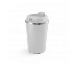 PHELPS CERAMIC. Kubek podróżny ze stali nierdzewnej z ceramicznym wykończeniem wnętrza o pojemności 470 ml 94396