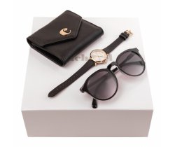 Zestaw Cacharel Black (damka torebka, zegarek i okulary przeciwsłoneczne) CPLNS218