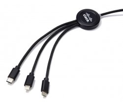 Długi kabel 3w1 z podświetlanym logo EG0534
