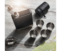 Zestaw Piersiówka, kieliszki i lejek Schwarzwolf TAHAT F5001200AJ3