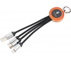 Kabel 4 w 1 z podświetlanym logo w drewnianej obudowie EG0612