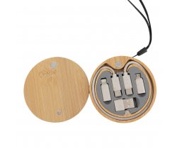 kabel 4w1 w drewnianej obudowie EG0593