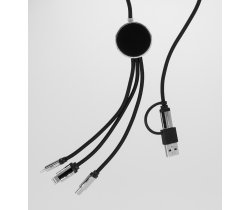 DŁUGI KABEL 4W1 Z PODŚWIETLANYM LOGO EG0588