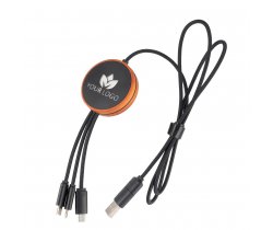 kabel z ładowarką indukcyjną 4w1 z podświetlanym logo w drewnianej obudowie - i5w EG0608