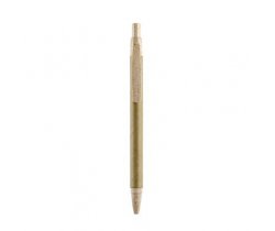 Długopis z papierowym trzonem, kolorowe elementy z włókna bambusowego V1948