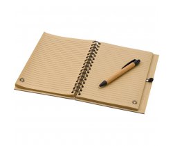 Bambusowy notatnik A5, długopis V0200