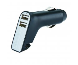Ładowarka samochodowa USB, młotek bezpieczeństwa P302.401