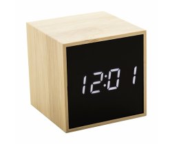bambusowy zegar z alarmem AP810461