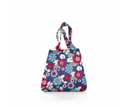 siatka mini maxi shopper florist indigo