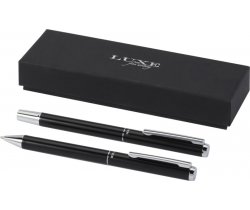 Lucetto zestaw upominkowy obejmujący długopis kulkowy z aluminium z recyklingu i pióro kulkowe 107838