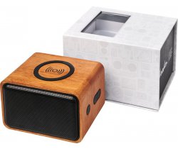 Głośnik Wooden z bezprzewodową ładowarką indukcyjną 124007
