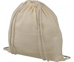 Plecak Maine z siatki bawełnianej ze sznurkiem ściągającym 120483