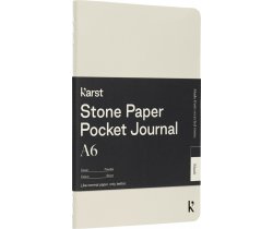  Notatnik kieszonkowy A6 Karst® w miękkiej oprawie z papieru z kamienia – gładki 107799