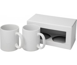 2-częściowy zestaw upominkowy Ceramic składający się z kubków z nadrukiem sublimacyjnym 100626