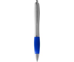 Długopis ze srebrnym korpusem i kolorowym uchwytem Nash 106355