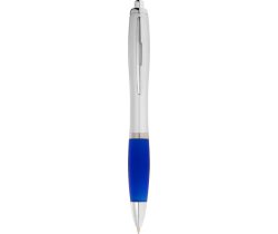 Długopis ze srebrnym korpusem i kolorowym uchwytem Nash 107077