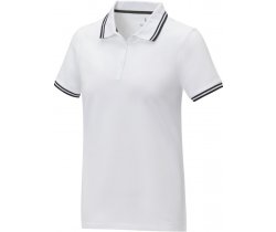 Damska koszulka polo Amarago z kontrastowymi paskami i krótkim rękawem 38109
