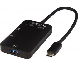 Aluminiowy adapter multimedialny typu C (USB-A / Type-C / HDMI) ADAPT 124230