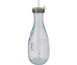 Butelka Polpa ze szkła z recyklingu ze słomką 113254