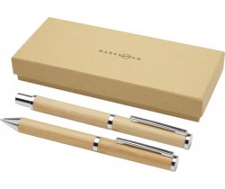 Apolys zestaw upominkowy obejmujący długopis bambusowy i pióro kulkowe 107833