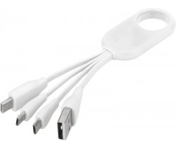 Kabel do ładowania z końcówką USB typu C 4w1 Troup 134214