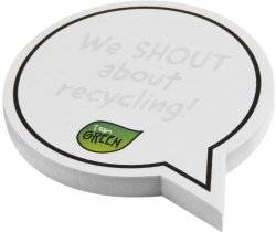 Sticky-Mate® karteczki samoprzylepne z materiałów z recyklingu w kształcie chmurek na tekst 210186